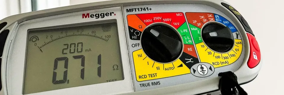 engineer performing EICR inspection